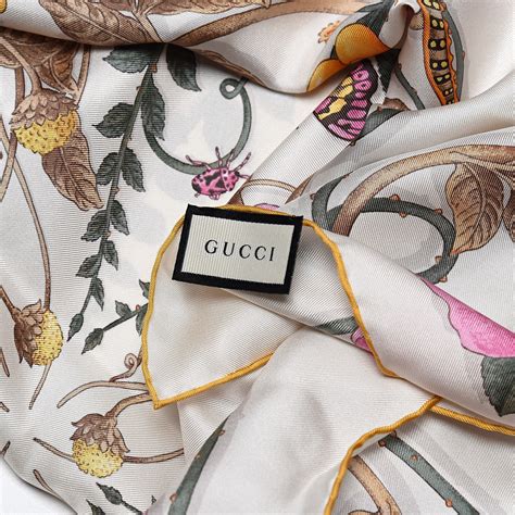 gucci scarf floral|authentic gucci silk scarf.